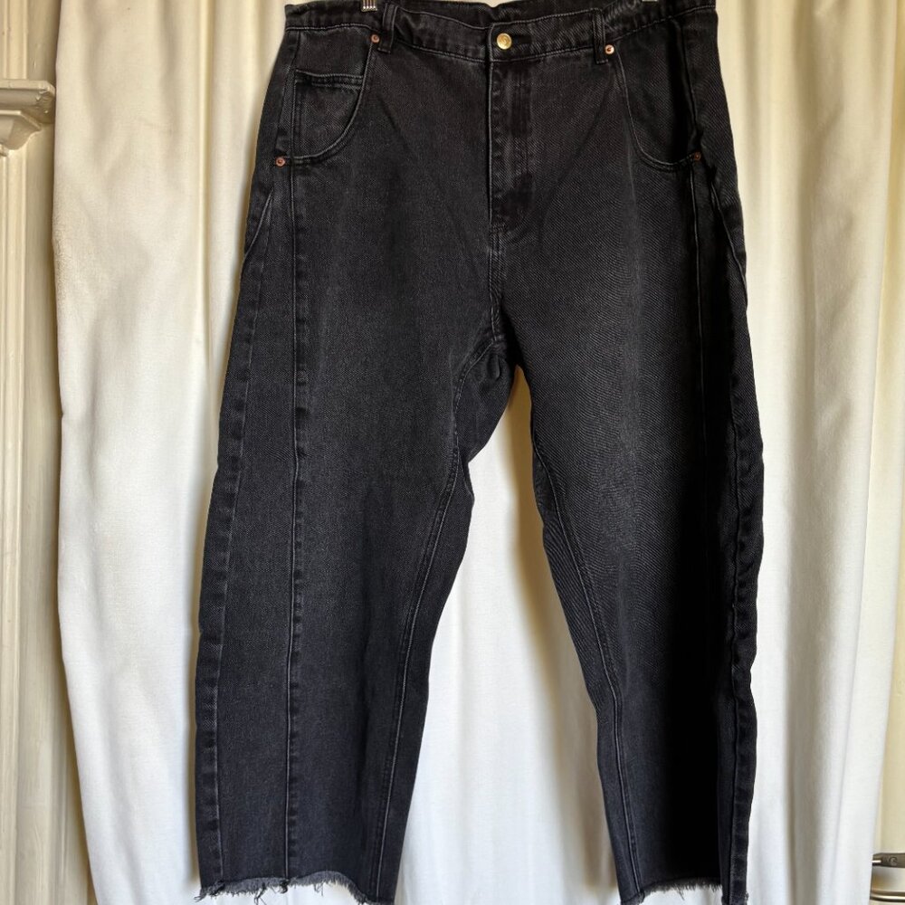 ROUCHA Delveaux faded black 100% cotton jeans Size D (XL) - Picture 2 of 5